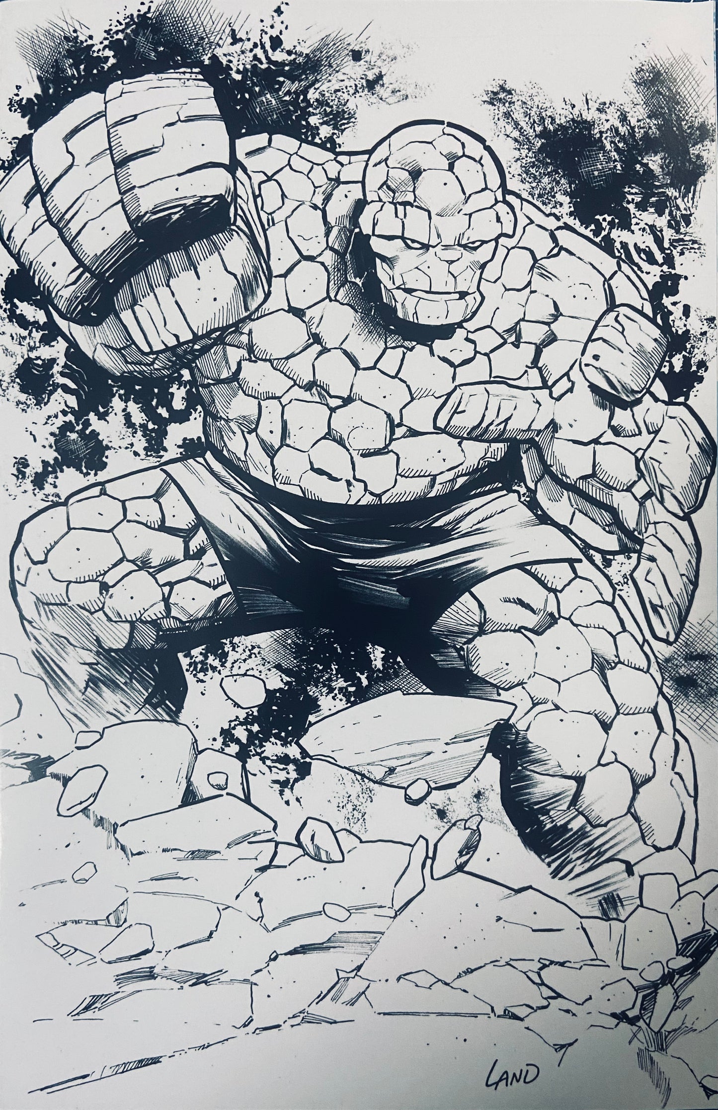 FANTASTIC FOUR #7 Greg Land B&W Virgin 1:150