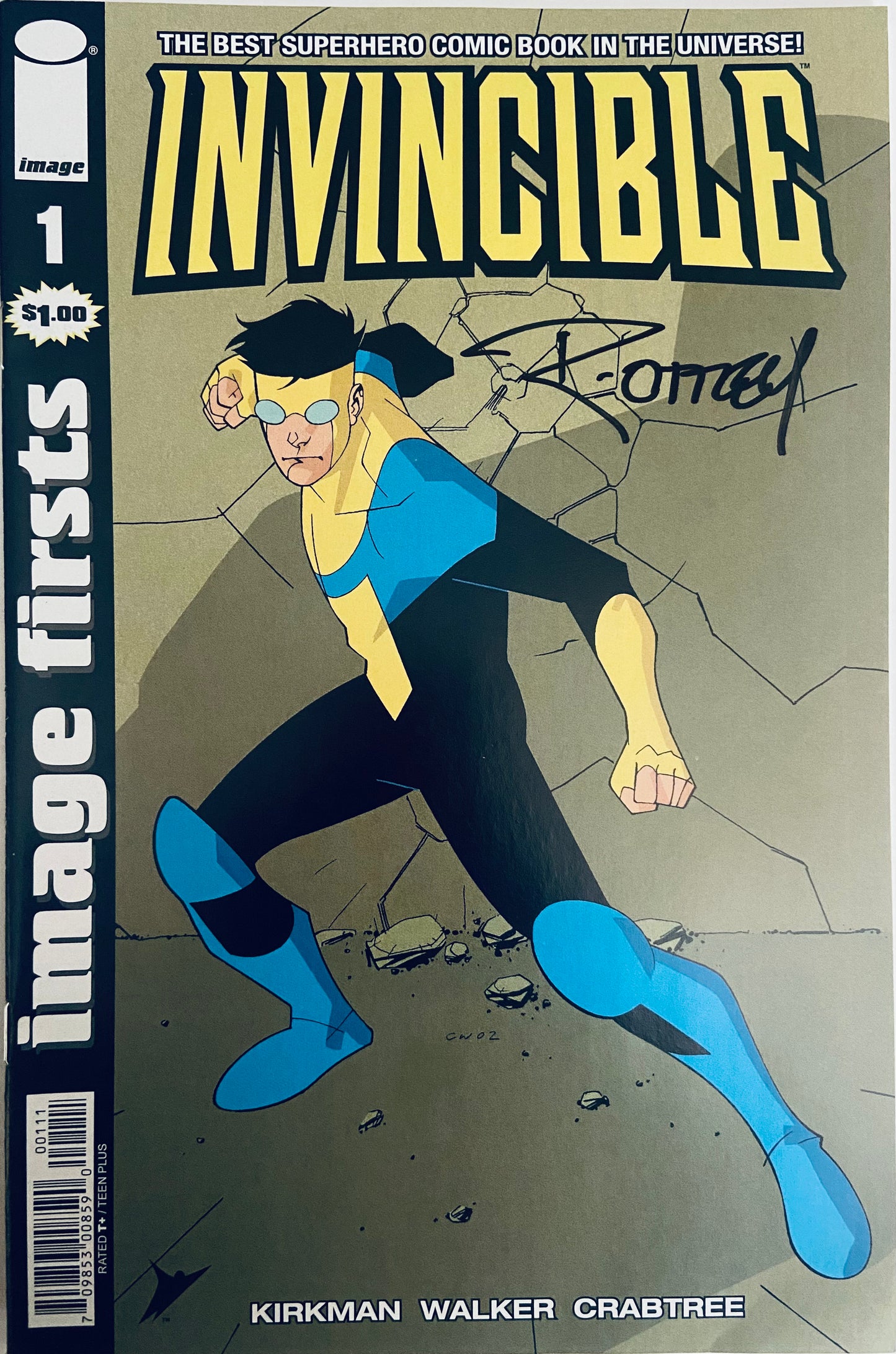 IMAGE FIRSTS INVINCIBLE #1 IMAGE FIRST SIGNED BY RYAN OTTLEY W/COA