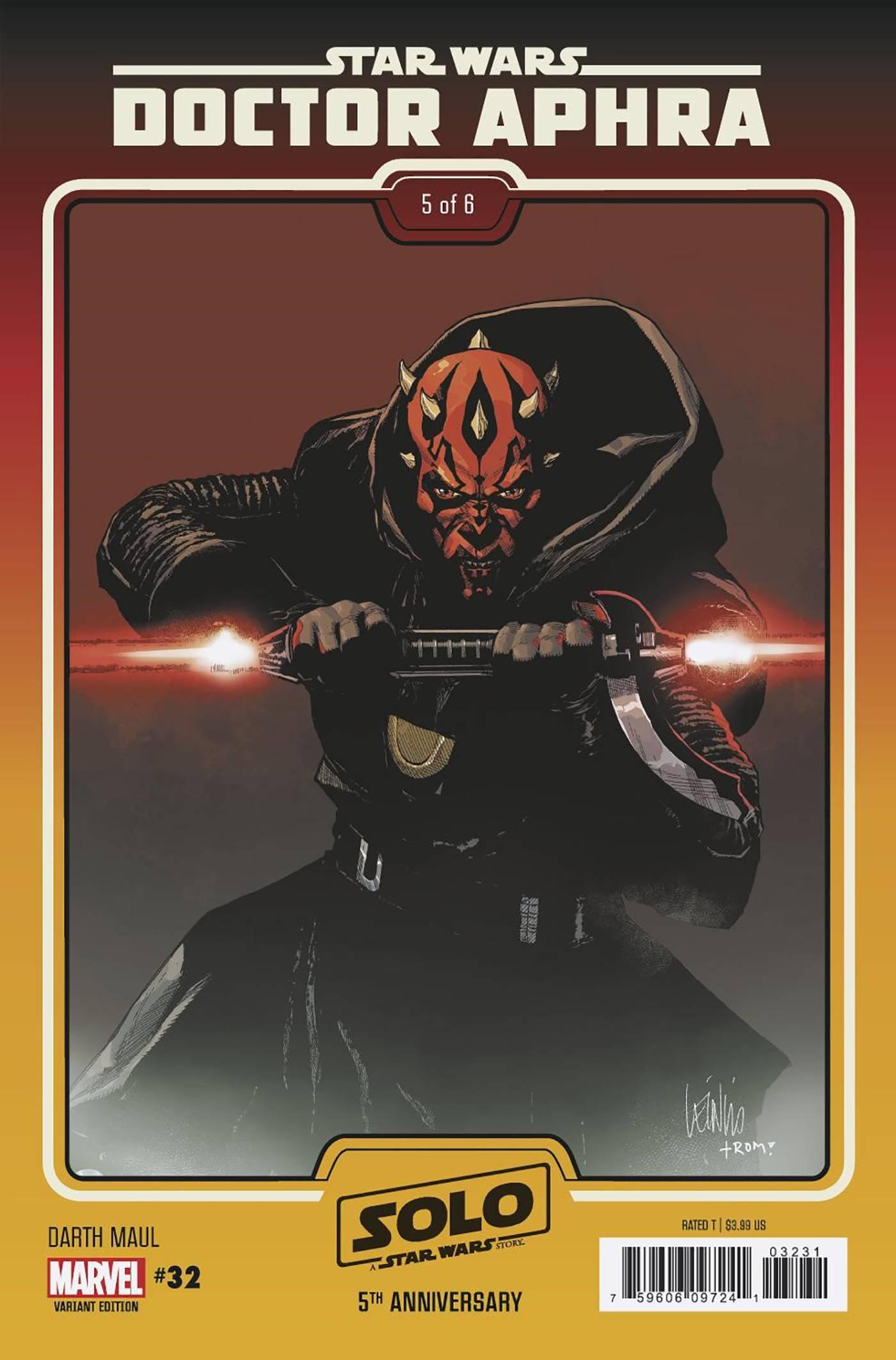 STAR WARS DOCTOR APHRA #32 YU DARTH MAUL SOLO 5TH ANN MOVIE - HolyGrail Comix