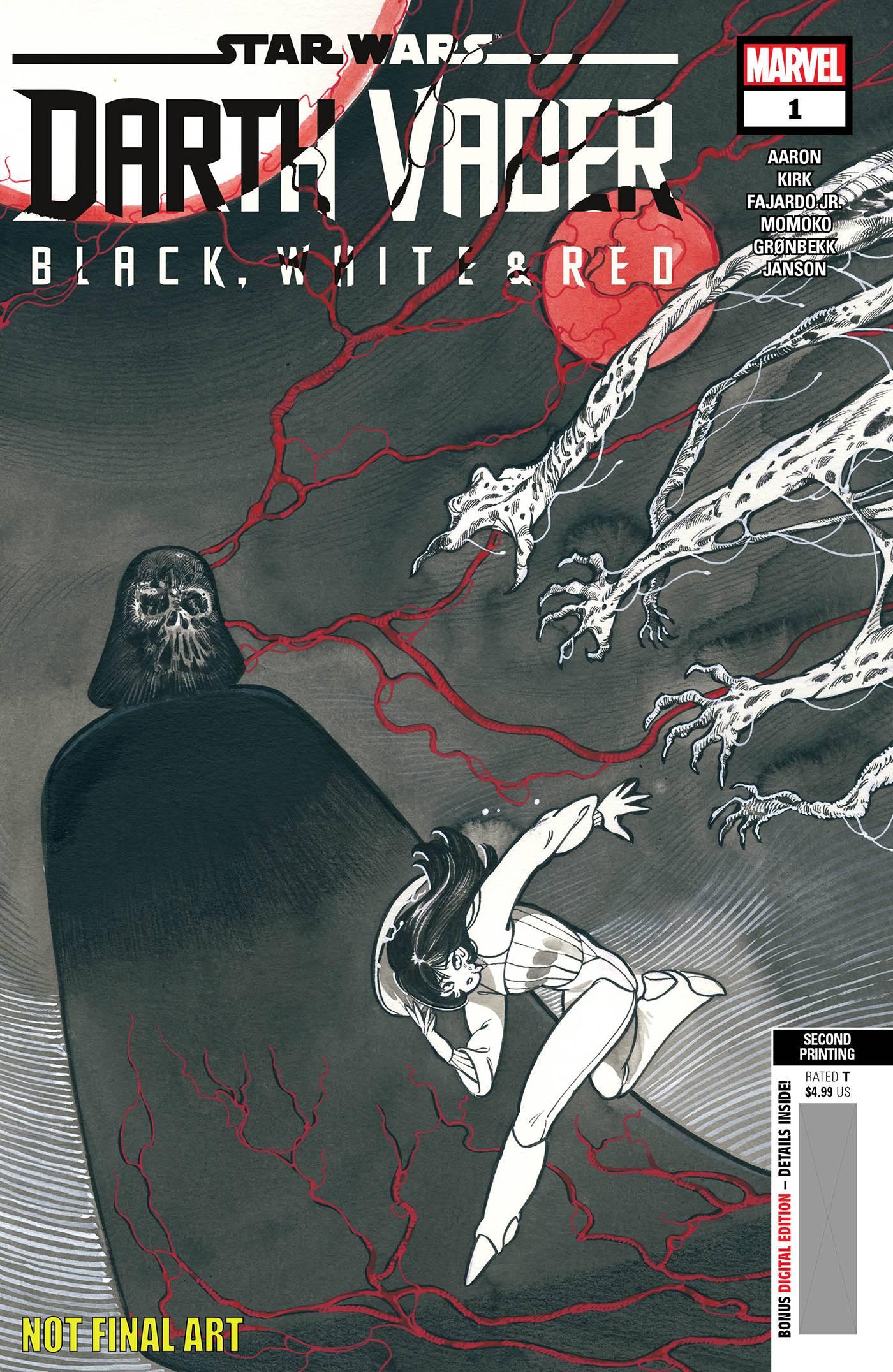 STAR WARS DARTH VADER BLACK WHITE AND RED #1 2ND PTG MOMOKO - HolyGrail Comix