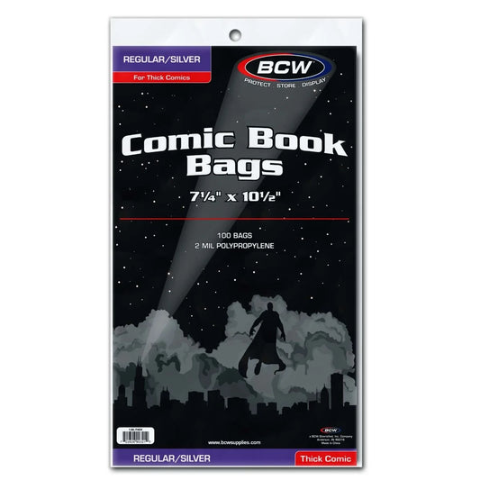 Silver/Regular Comic Bags - Thick