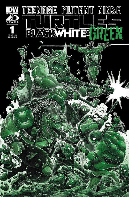 Teenage Mutant Ninja Turtles: Black, White, And Green #1 Variant B (Stokoe) PRESALE 05-08-24