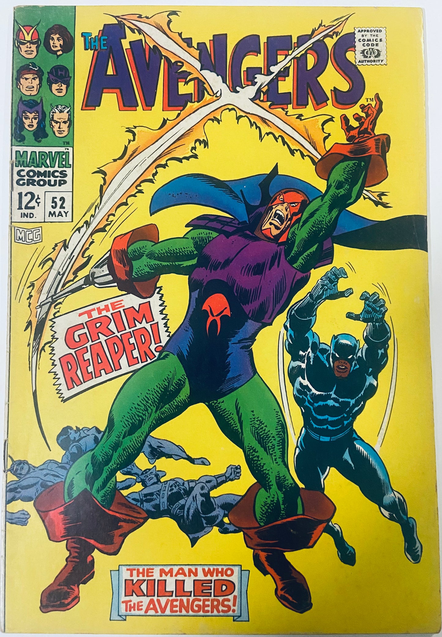 The Avengers #52- 1st Grim Reaper/Black Panther Joins Avengers