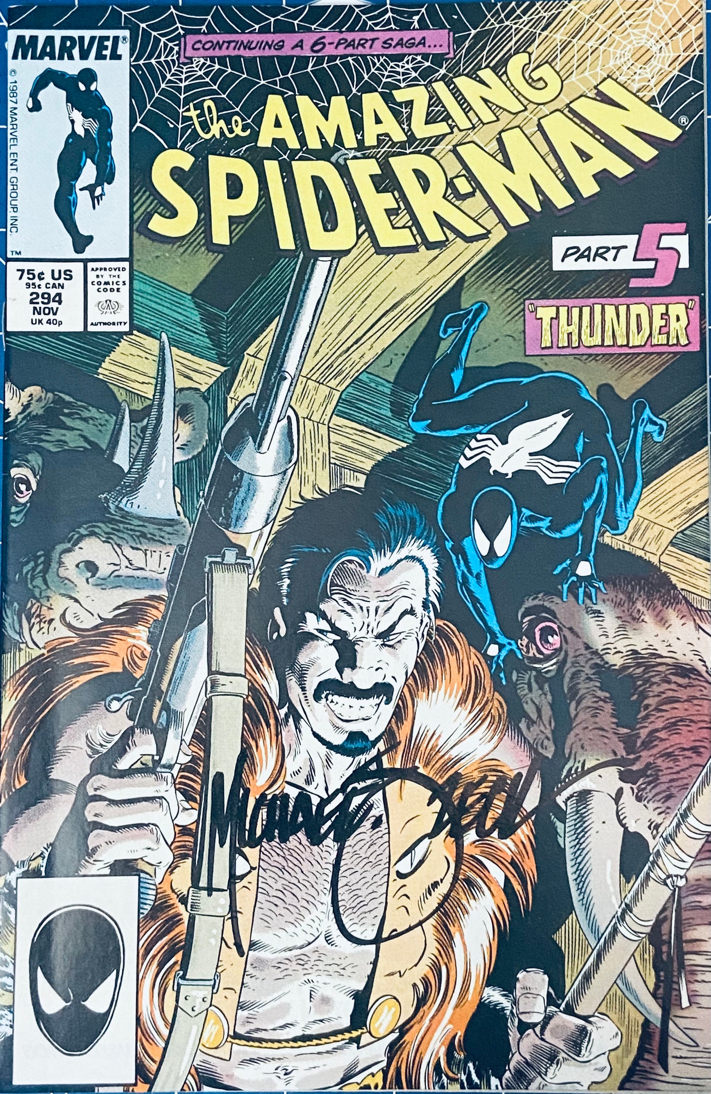 Amazing Spider-Man 294-Signed by Mike Zeck