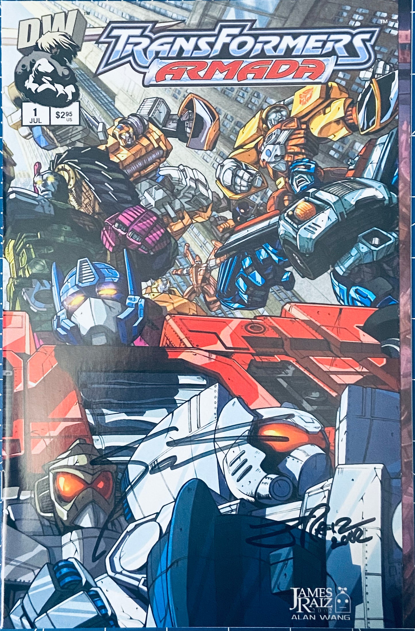 TRANSFORMERS ARMADA 1-Signed by CHRIS SARRACINI & JAMES RAIZ