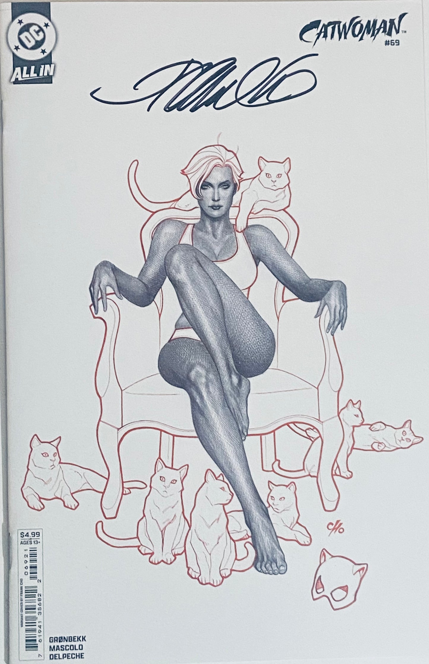 CATWOMAN 69- SIGNED BY FRANK CHO