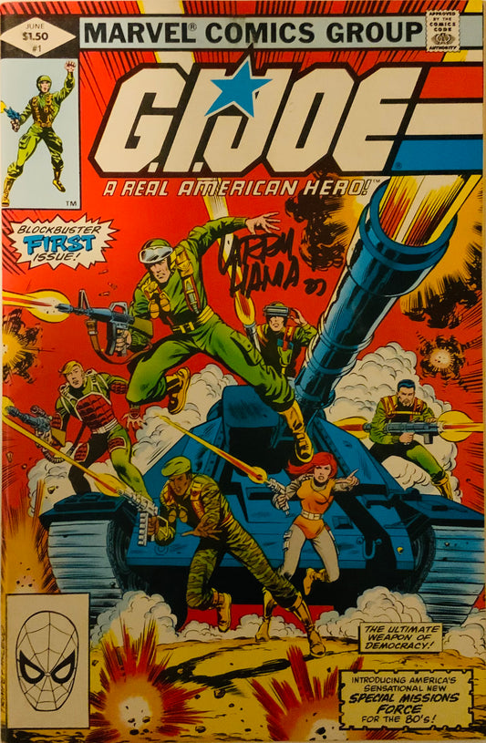G.I. JOE: A Real American Hero #1-SIGNED BY LARRY HAMA