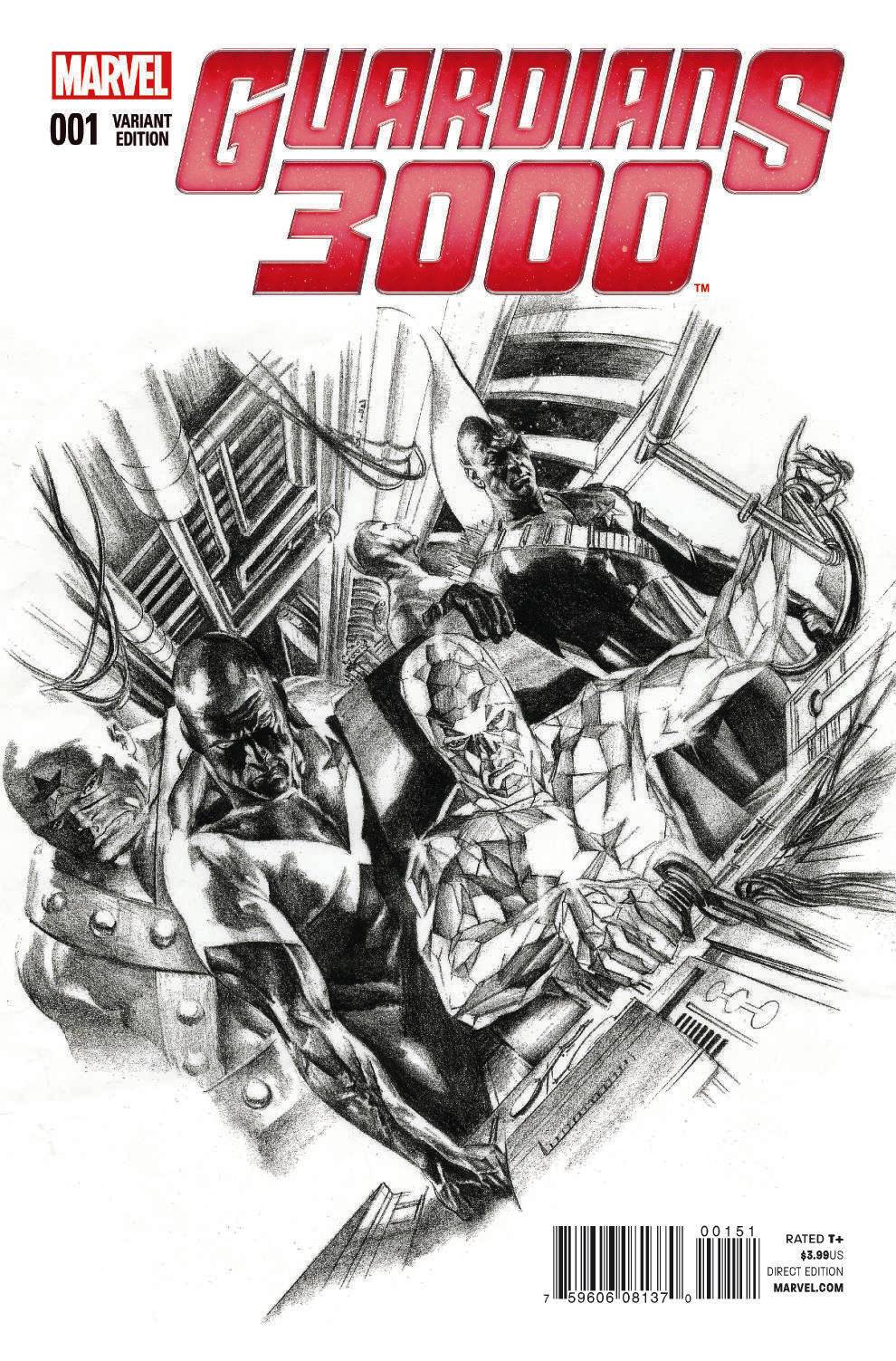 GUARDIANS 3000 #1 ALEX ROSS SKETCH VAR 1:100