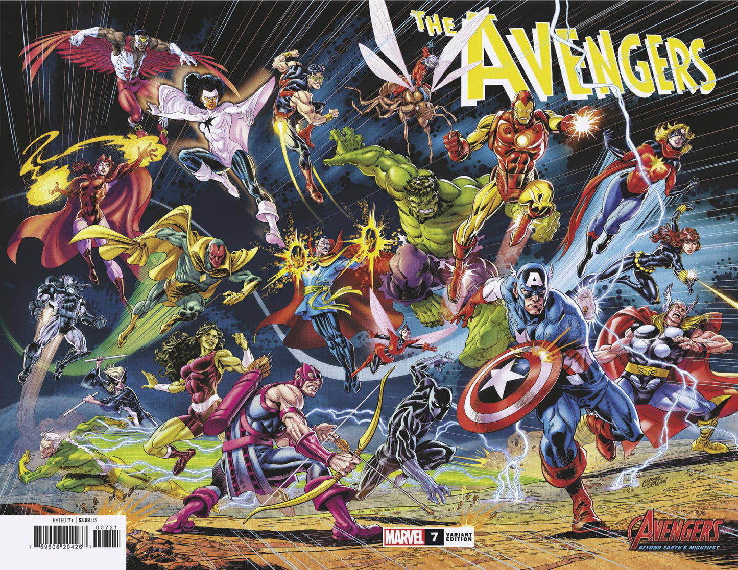 AVENGERS #7 LEO CASTELLANI AVENGERS 60TH WRAPAROUND VAR