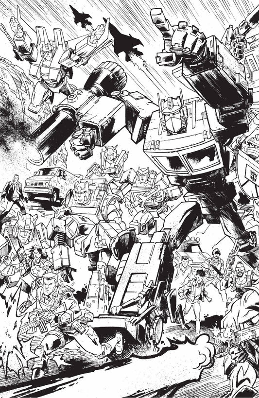 TRANSFORMERS #9 CVR G HOWARD B&W EU ANNV VAR