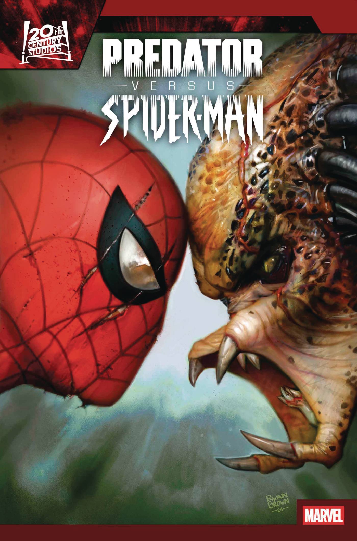 PREDATOR VS SPIDER-MAN #1 RYAN BROWN VAR