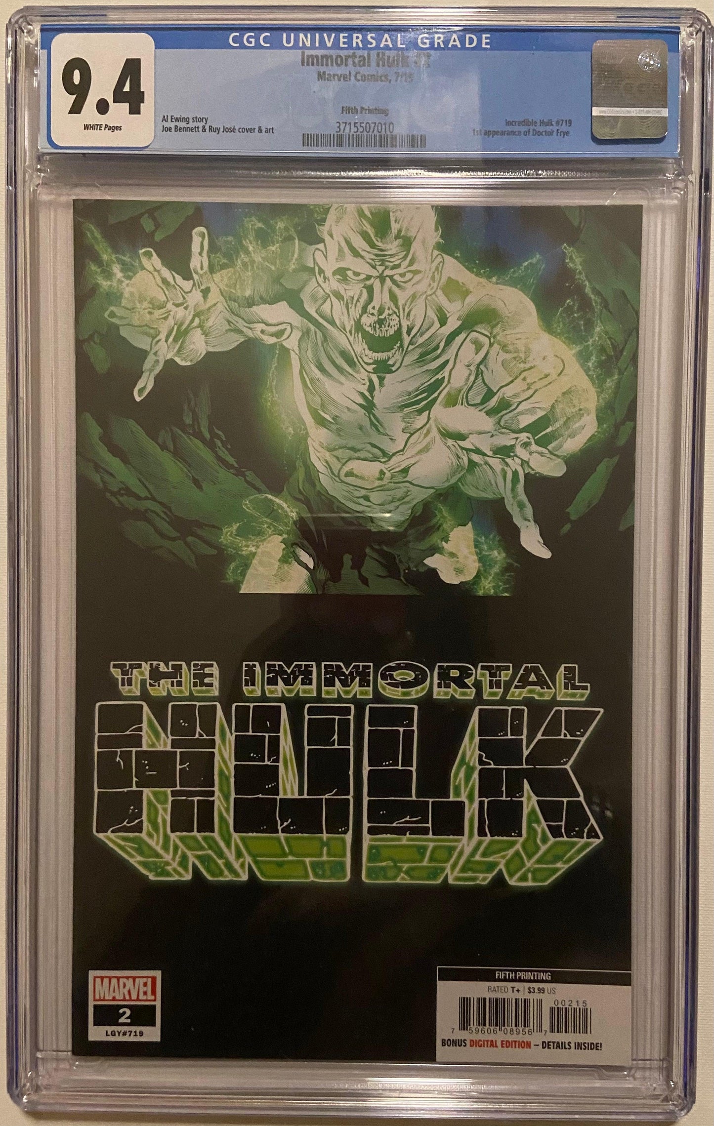 Immortal Hulk #2 9.4 - HolyGrail Comix