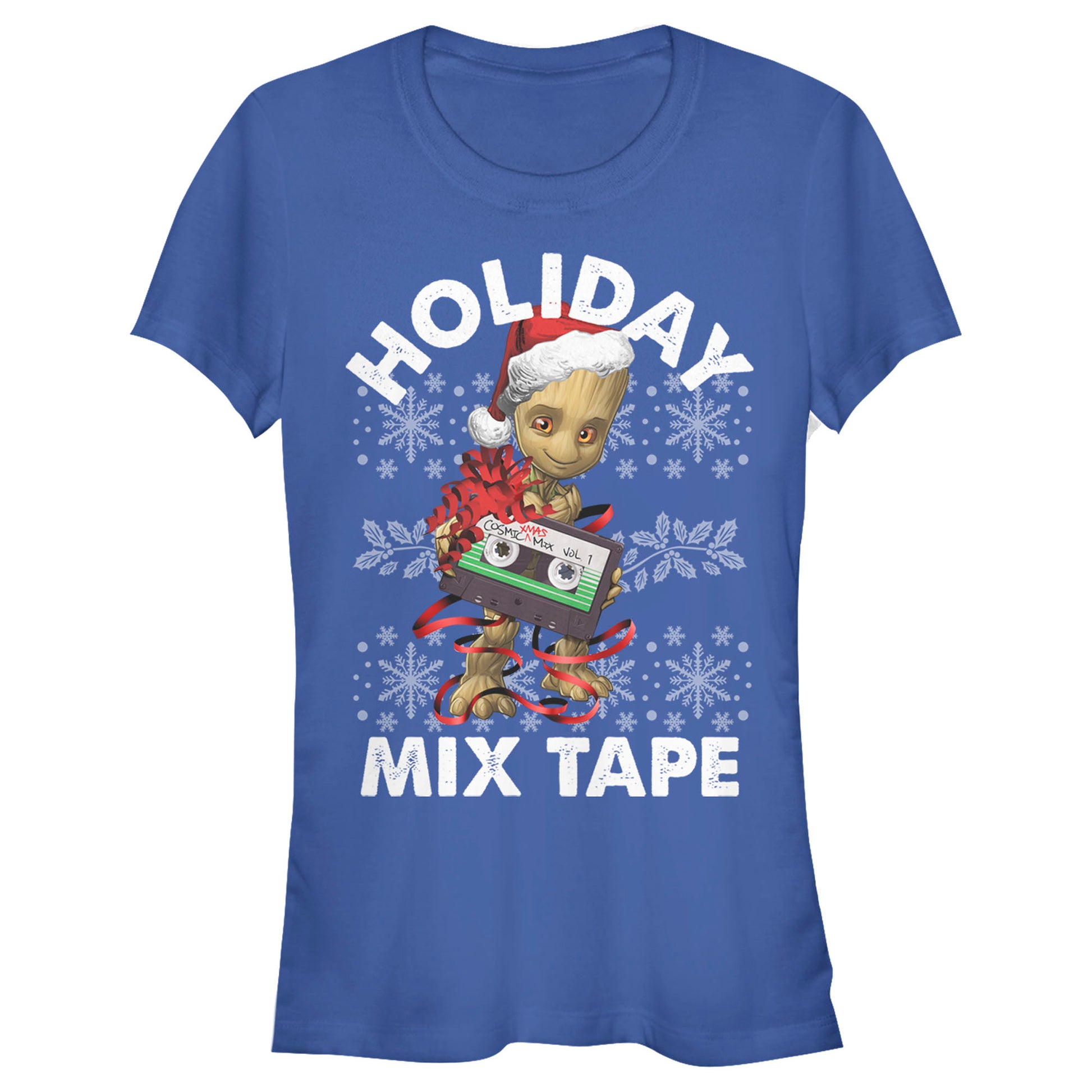 Junior's Marvel Groot Tape Bow T-Shirt